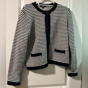 Striped Black and White Cardigan